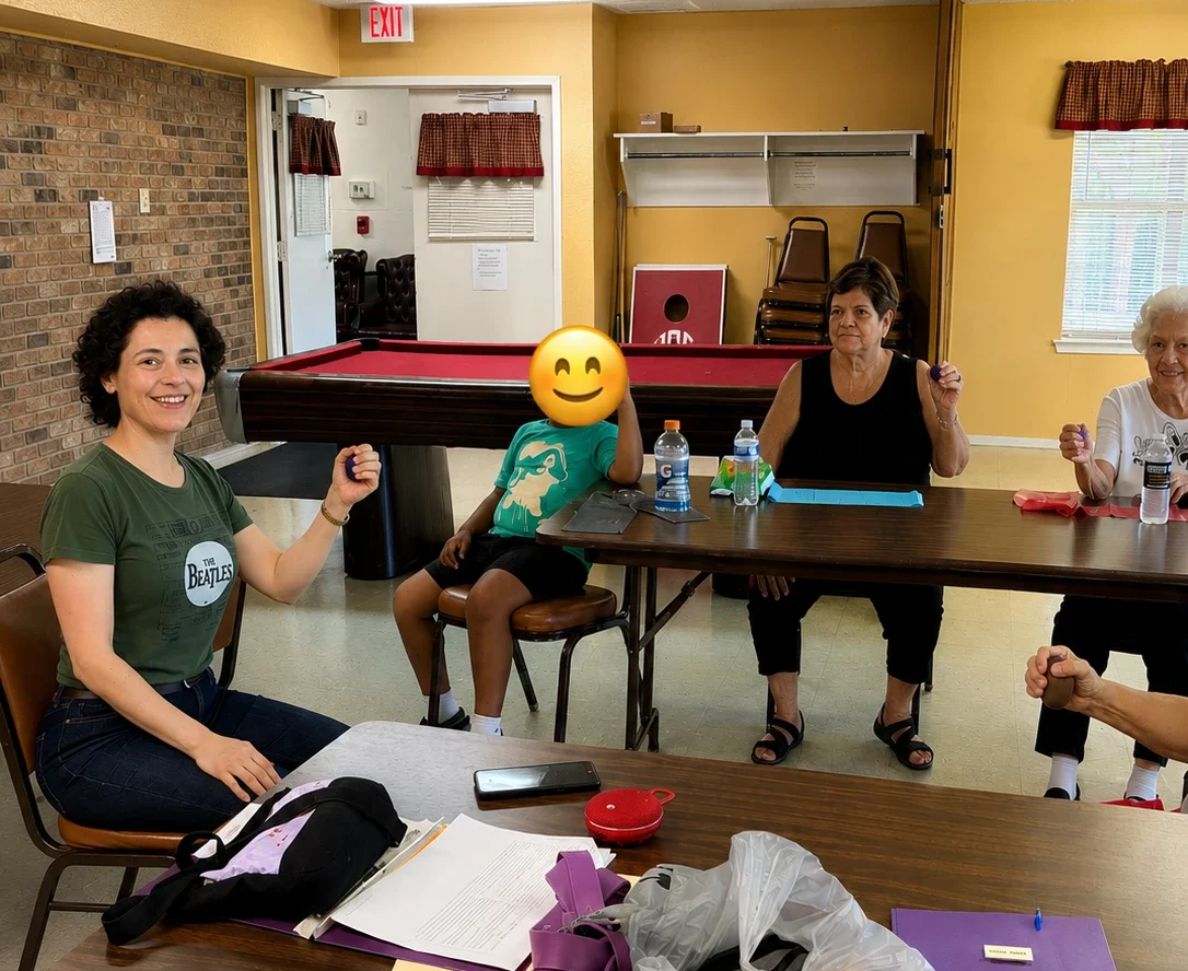Healthy Aging in Practice: Integrating VIVIFRAIL and Mindfulness Rosa Posadas guiding older adults during a VIVIFRAIL practice at Northridge Retirement Center.